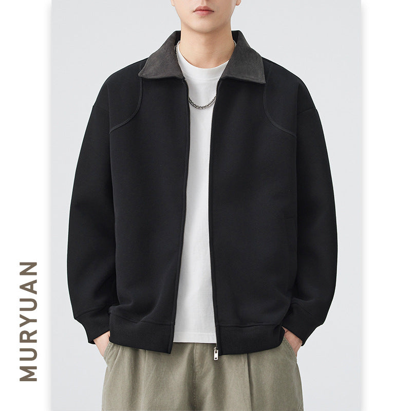 Barn Style Retro Open Front Patchwork Hoodie