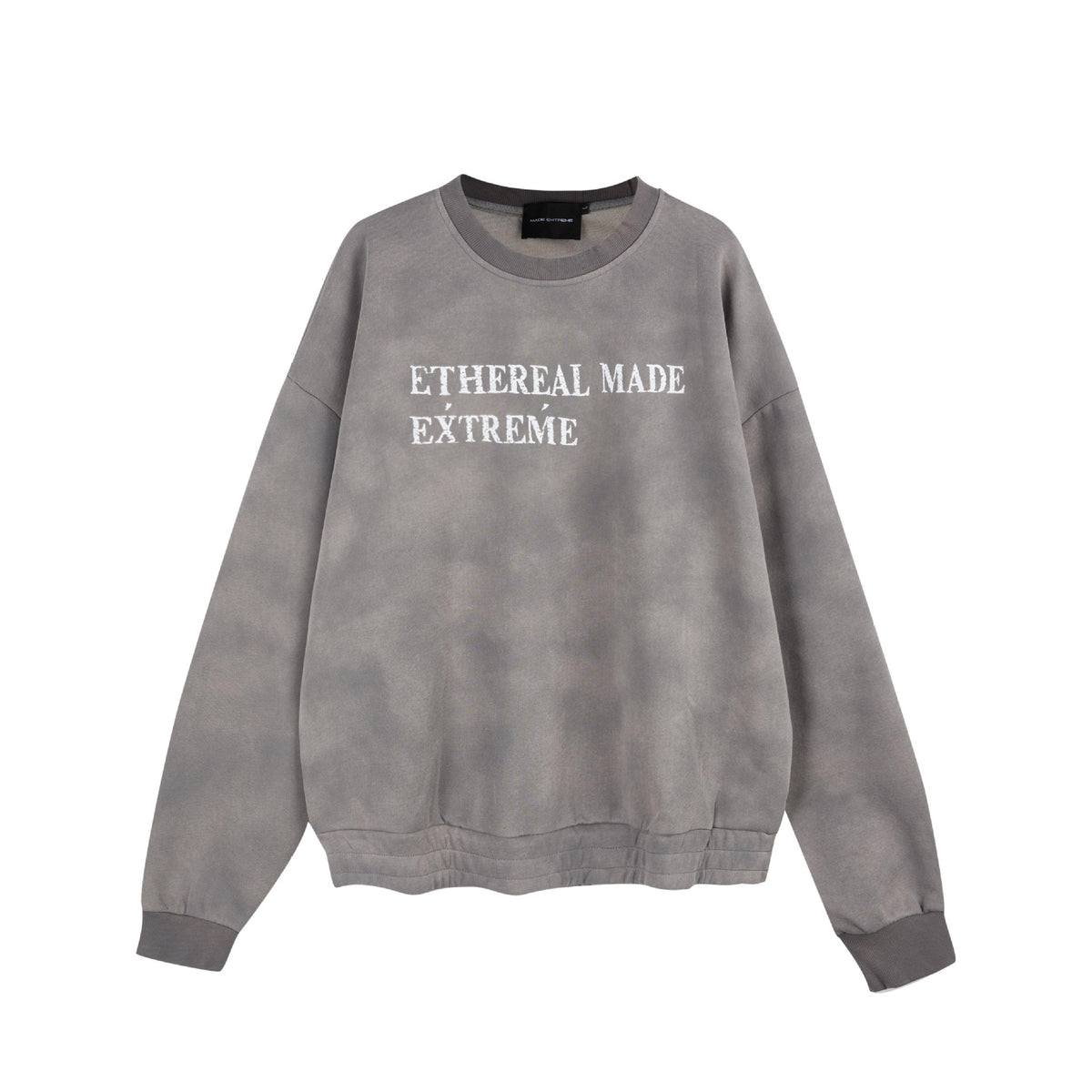Washed Vintage Letter Patchwork Embroidered Hoodie for Men