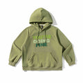 Letter Patch Embroidered Loose Fit Hooded Fleece Hoodie