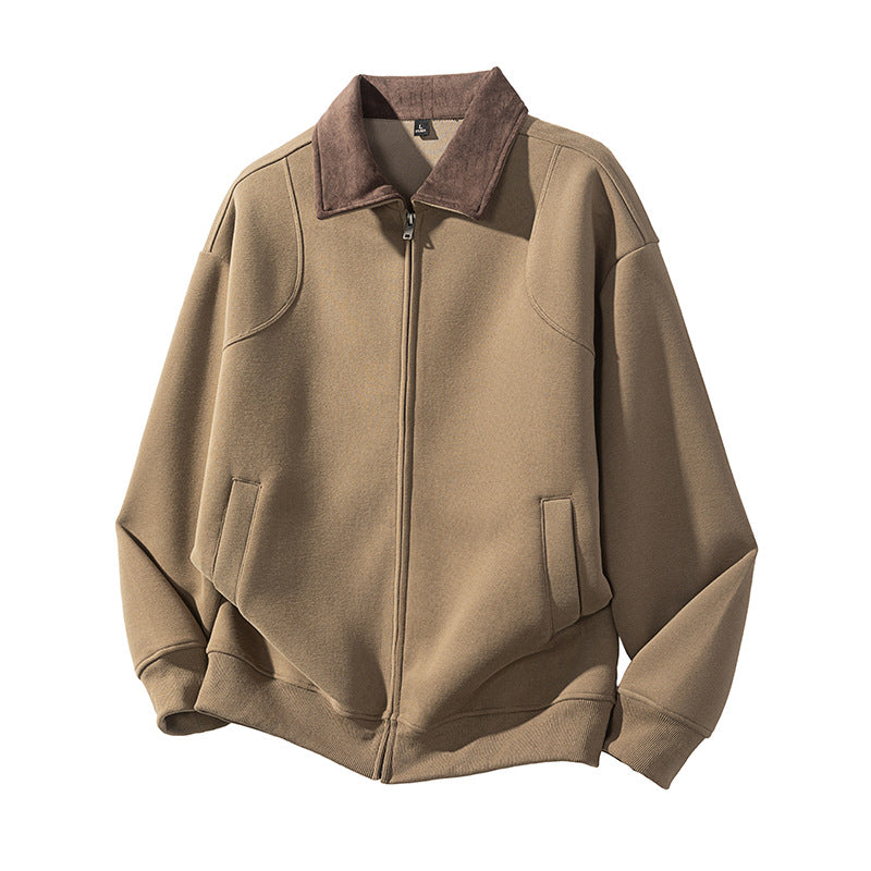 Barn Style Retro Open Front Patchwork Hoodie