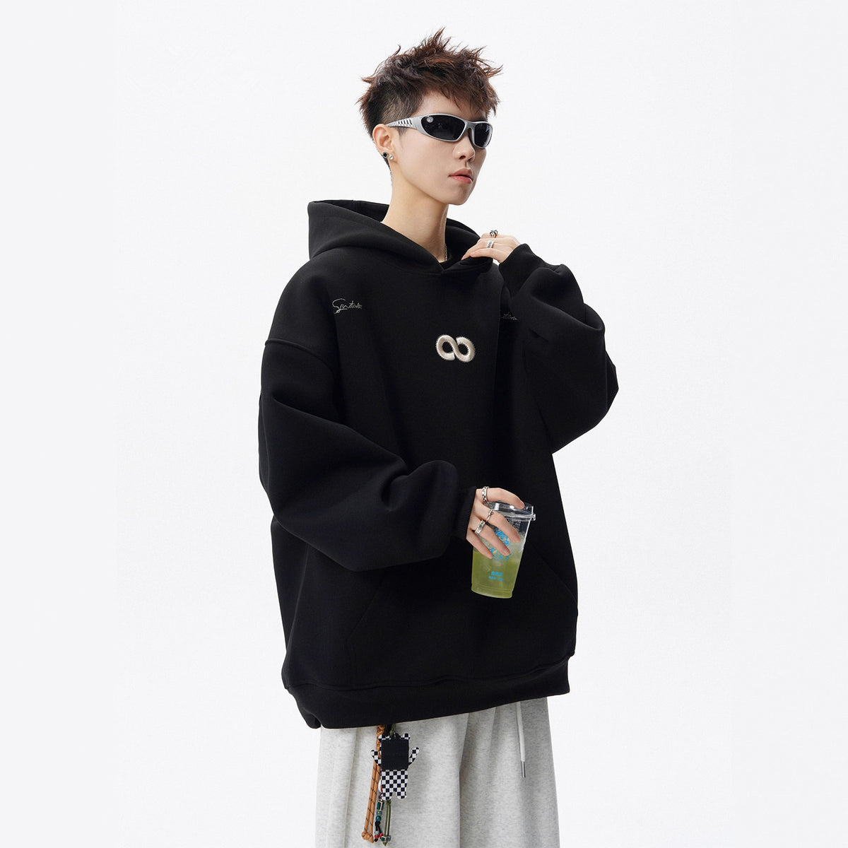 Infinity - Heavyweight Vintage Letter Embroidery Hoodie