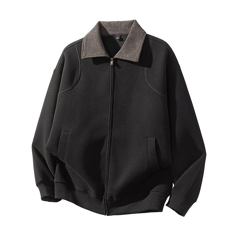 Barn Style Retro Open Front Patchwork Hoodie