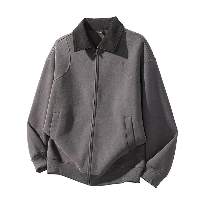 Barn Style Retro Open Front Patchwork Hoodie