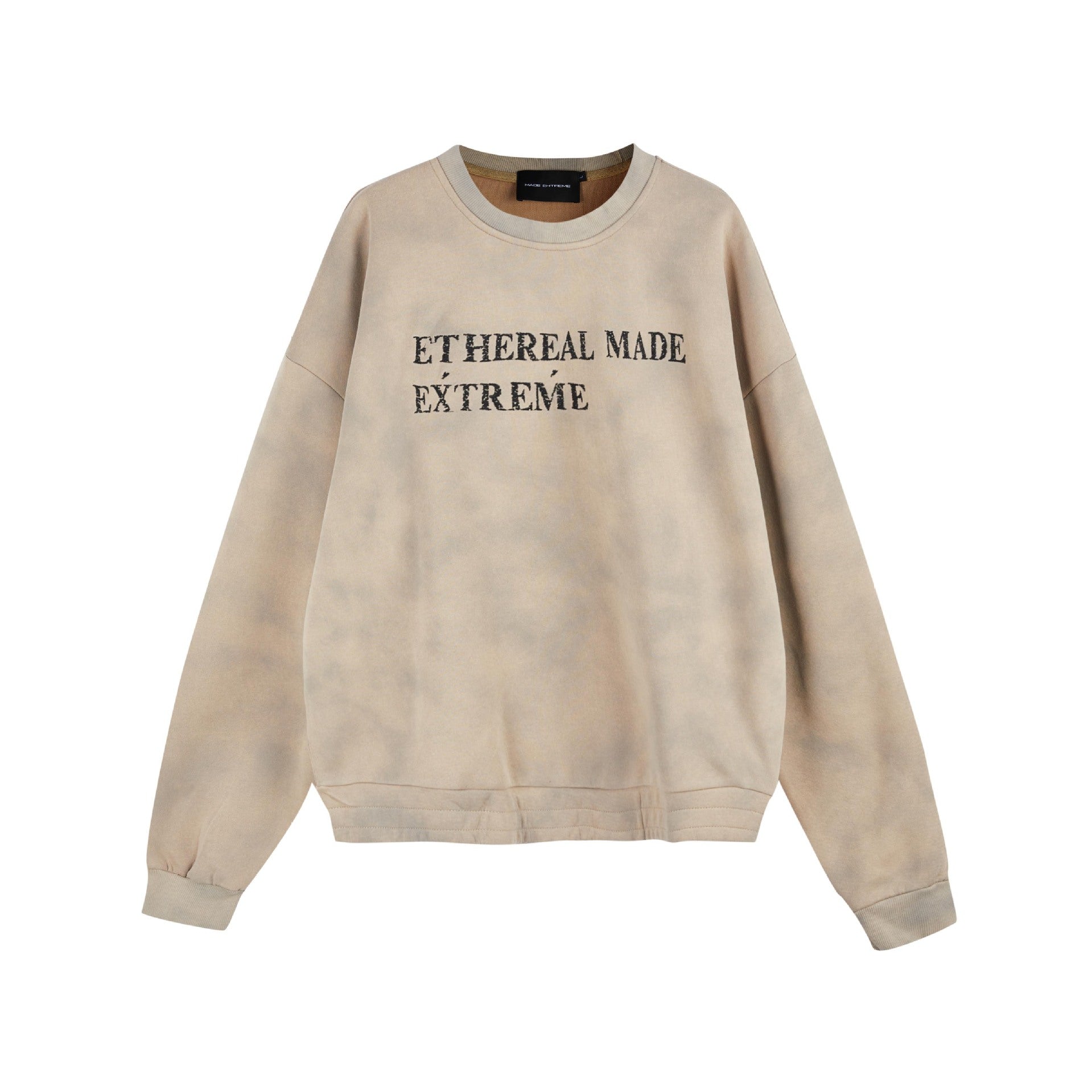 Washed Vintage Letter Patchwork Embroidered Hoodie for Men