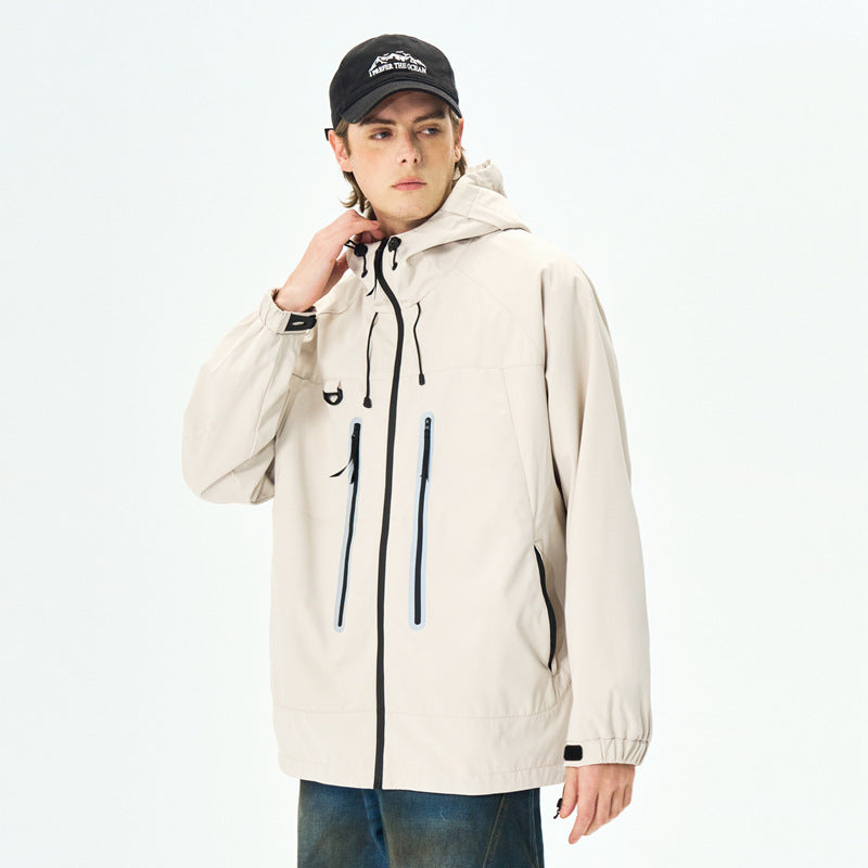 Cleanfit  Hooded Reflective Stripe Jacket