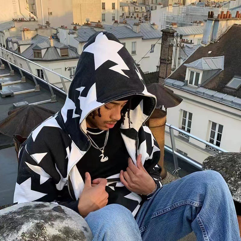 Star Style Looped Hoodie