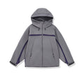 Color-Block Design Loose Hooded Jacket