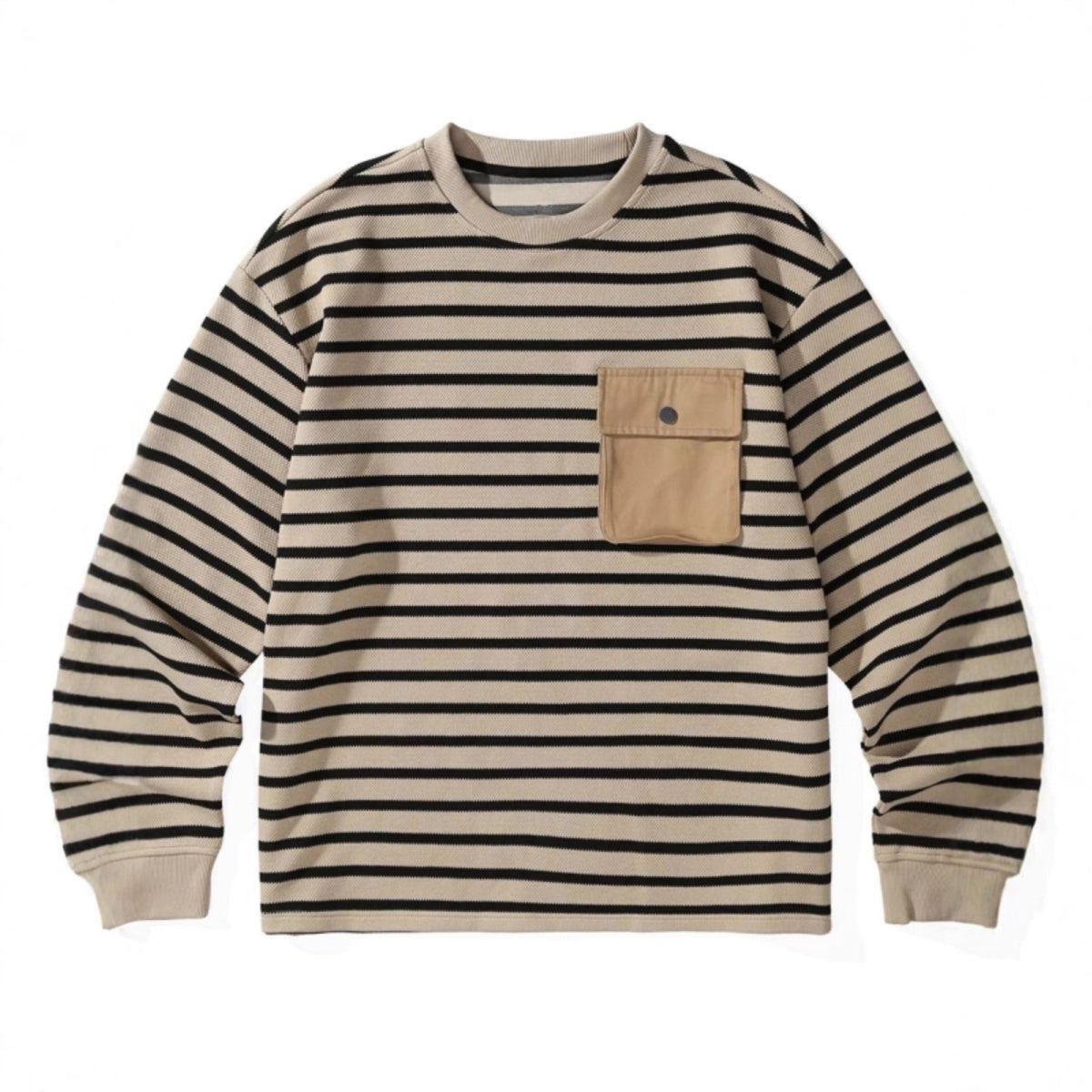 Retro Minimalist Striped Hoodie