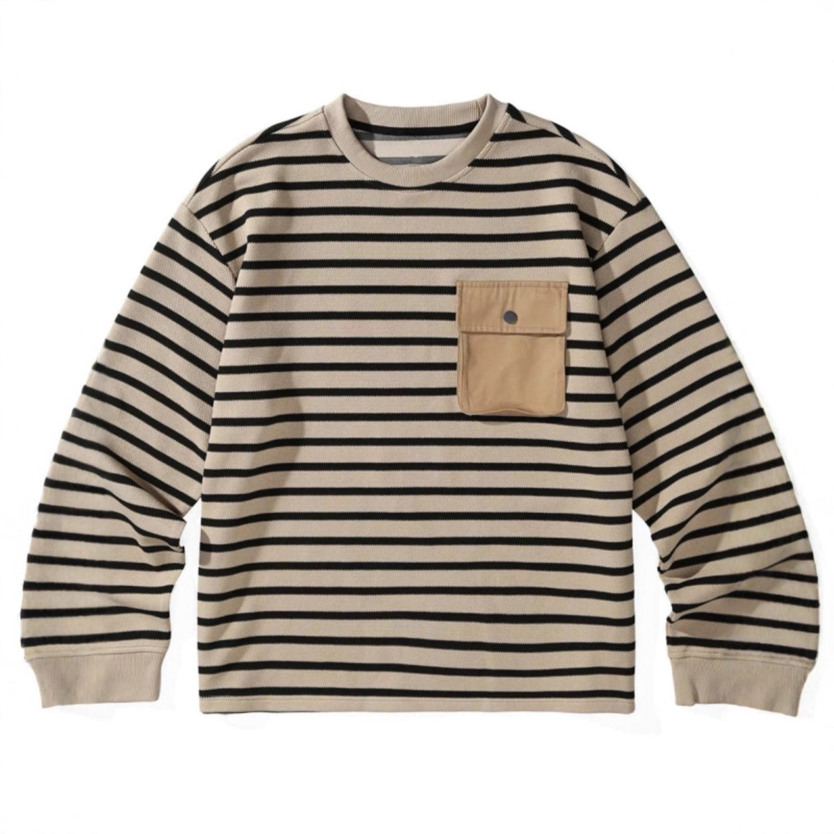 Retro Minimalist Striped Hoodie