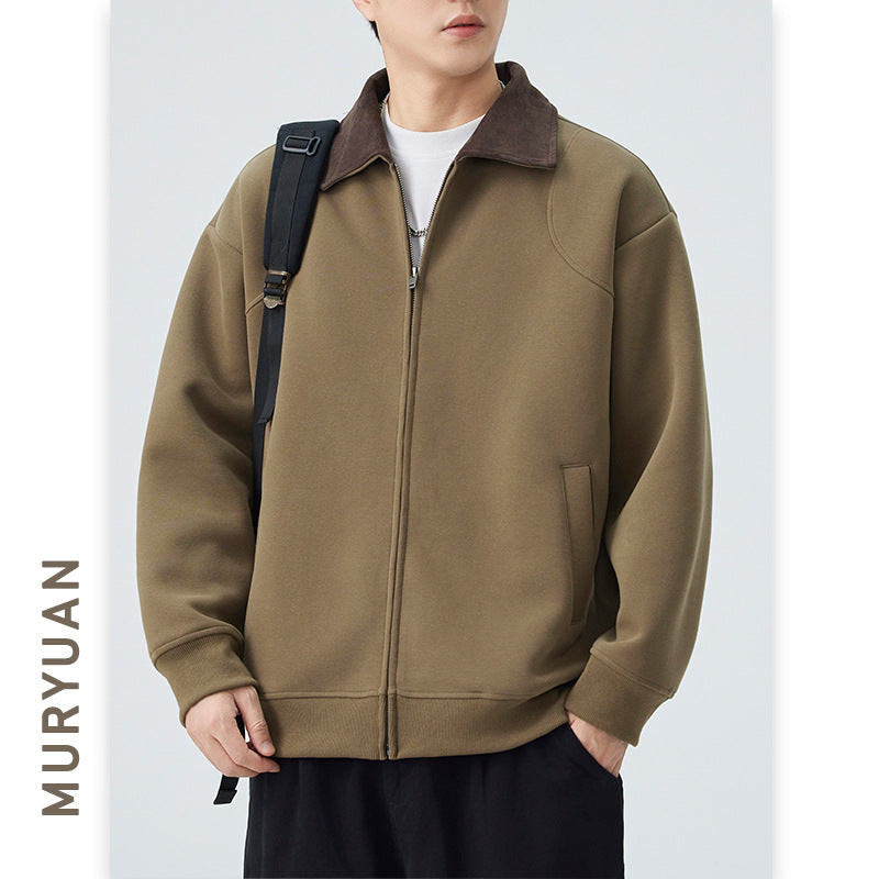 Barn Style Retro Open Front Patchwork Hoodie