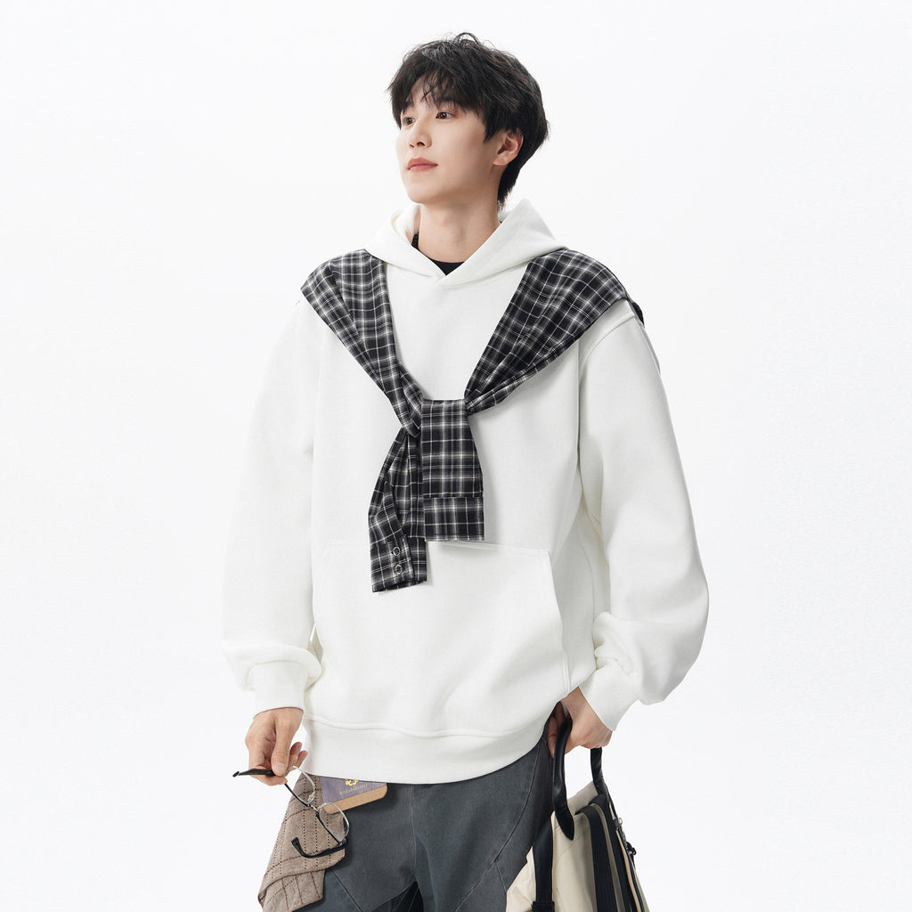 Checkered Shawl Fake Two Piece