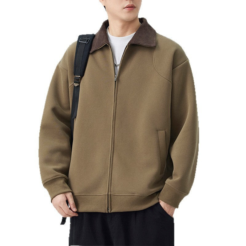 Barn Style Retro Open Front Patchwork Hoodie