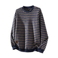 Vintage Fine Stripe Textured Crewneck Sweatshirt