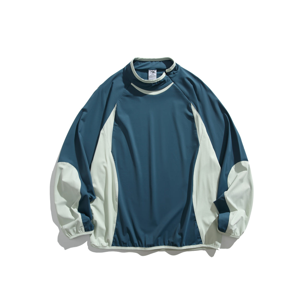 Streetwear Color-Blocked Spliced Loose Hooded Sweatshirt