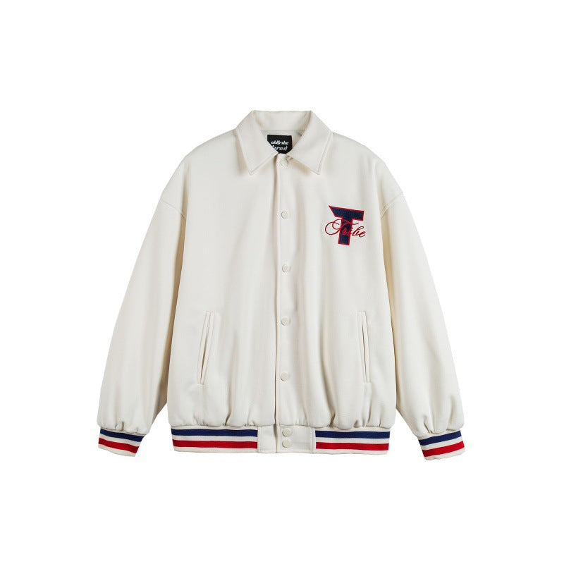 Streetwear Embroidered Printed Loose Casual Sport Jacket