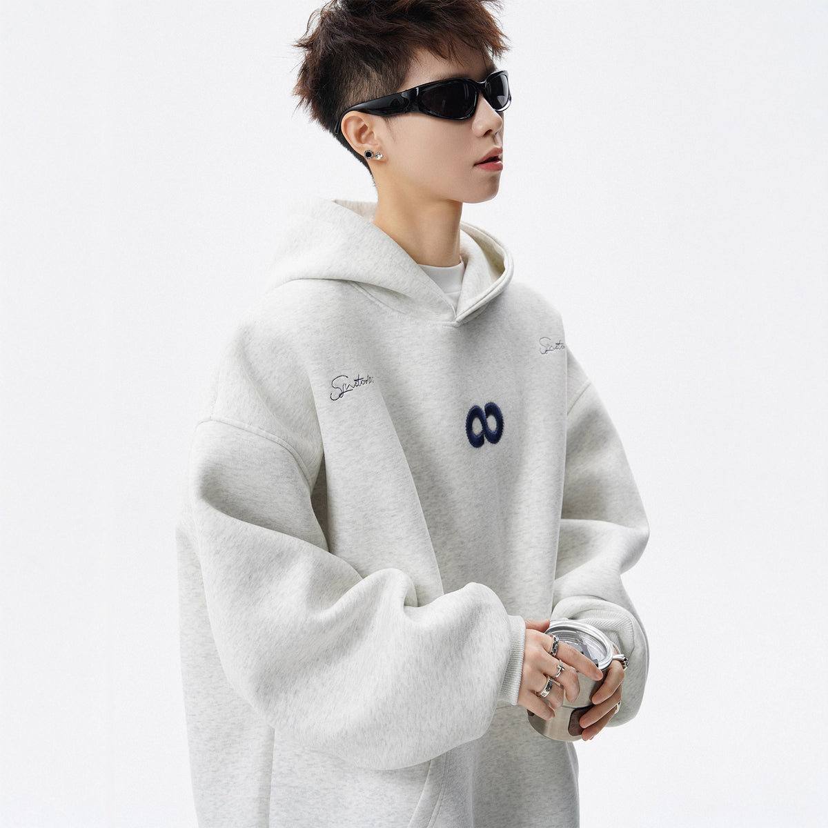 Infinity - Heavyweight Vintage Letter Embroidery Hoodie
