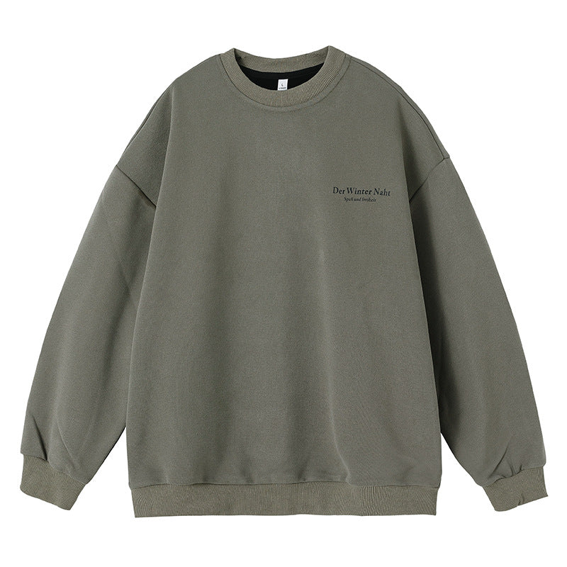Printed Round Neck Hoodie