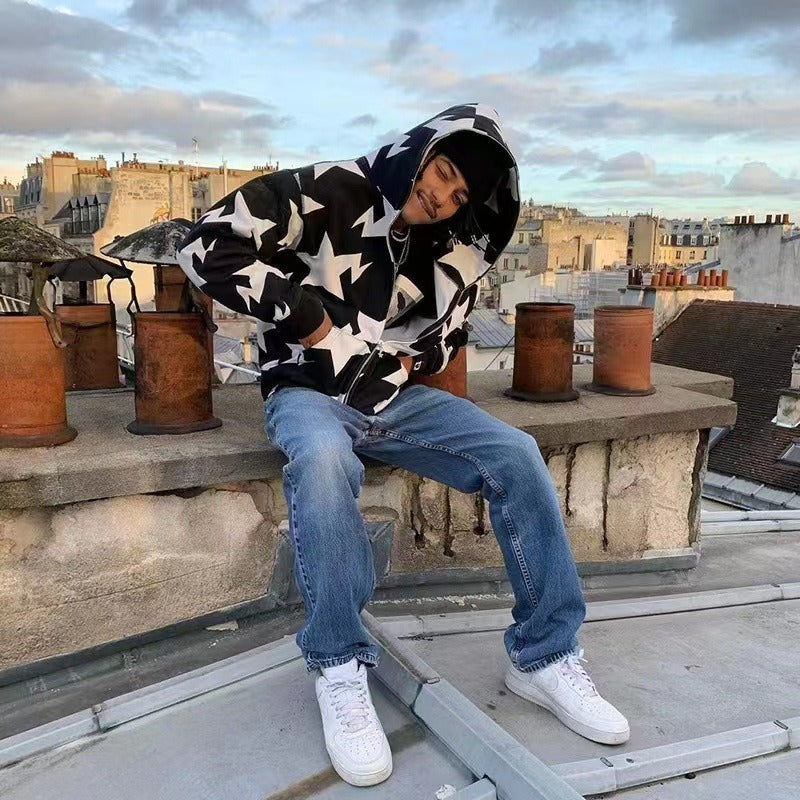 Star Style Looped Hoodie