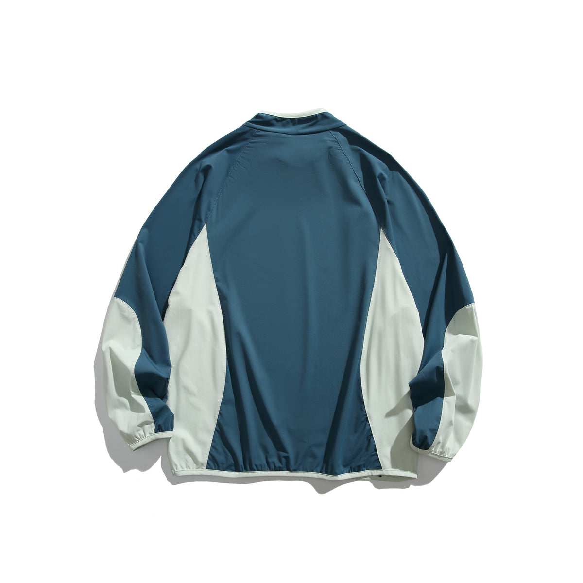 Streetwear Color-Blocked Spliced Loose Hooded Sweatshirt